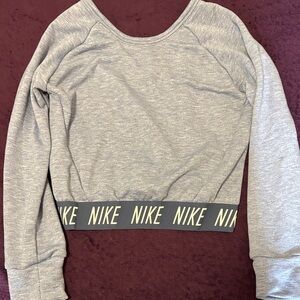 Nike Heather Gray Cropped Top